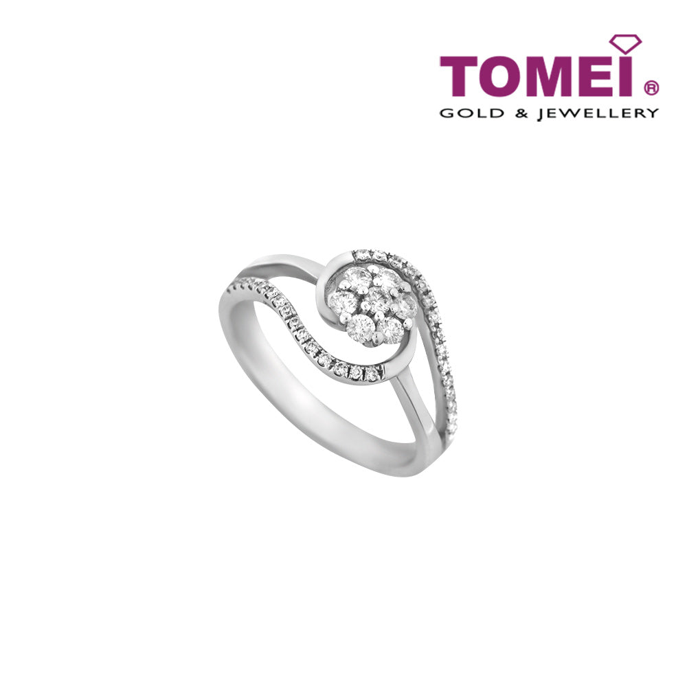 TOMEI Spellbound with Glamorous Verve Ring, Diamond White Gold 375 (R2490)