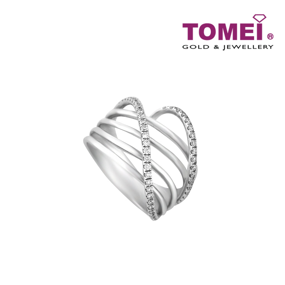 TOMEI Ring, Diamond White Gold 375 (R1997)