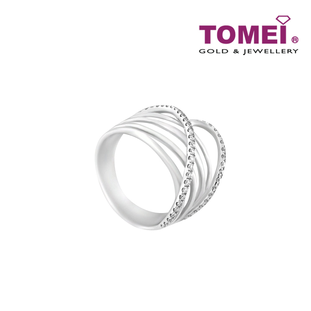 TOMEI Ring, Diamond White Gold 375 (R1997)