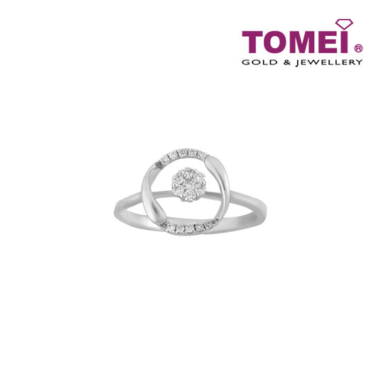 TOMEI Arrayal of Pagentry with Flamboyance Ring , Diamond White Gold 375 (R2013V)