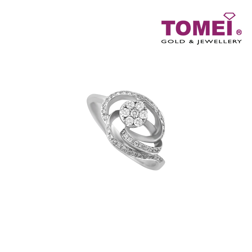 TOMEI Sublimity in Floriated Grandeur Ring, Diamond White Gold 375 (R2376)