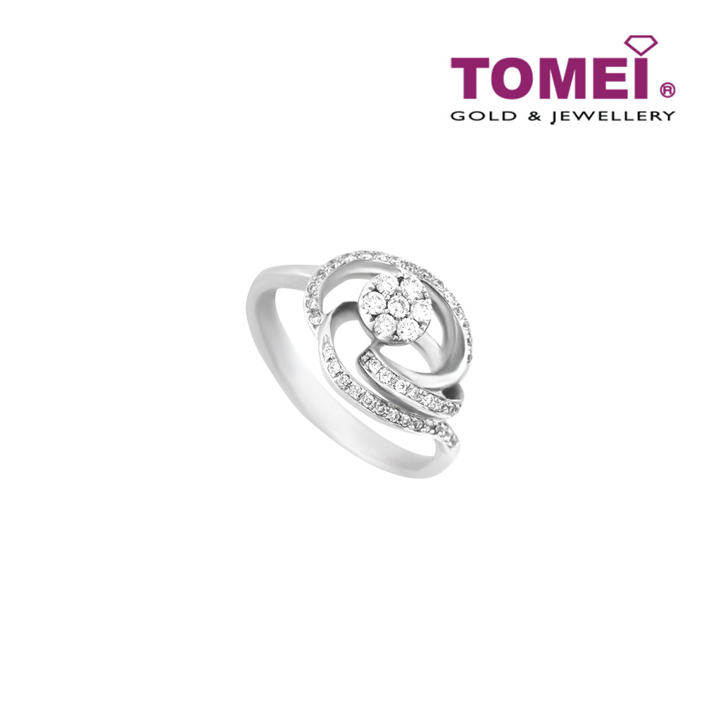 TOMEI Sublimity in Floriated Grandeur Ring, Diamond White Gold 375 (R2376)