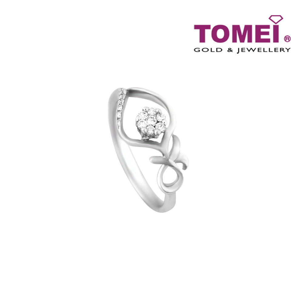 TOMEI Revelry in Ravishing Sparks Ring, Diamond White Gold 375 (R4036V)