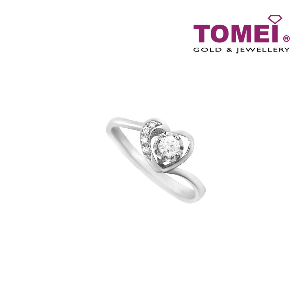 TOMEI Agleamed in Endless Love Ring, Diamond White Gold 375 (R2116)