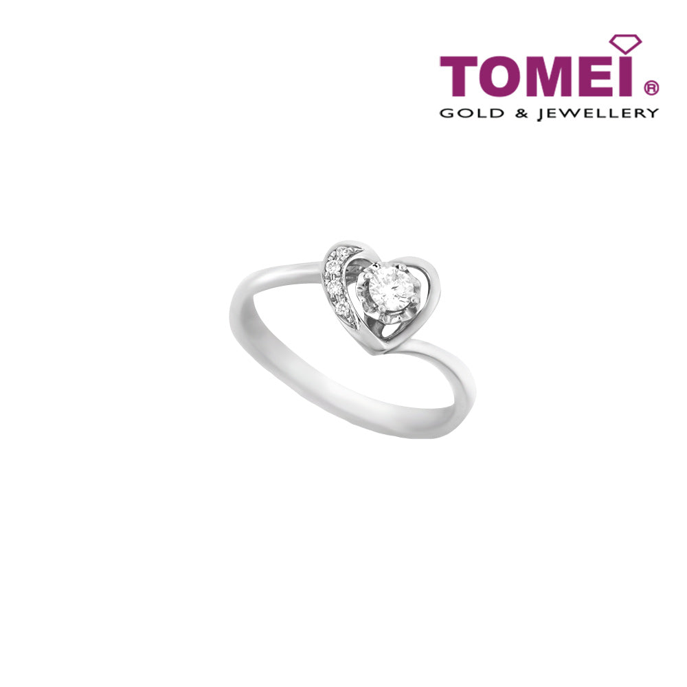 TOMEI Agleamed in Endless Love Ring, Diamond White Gold 375 (R2116)