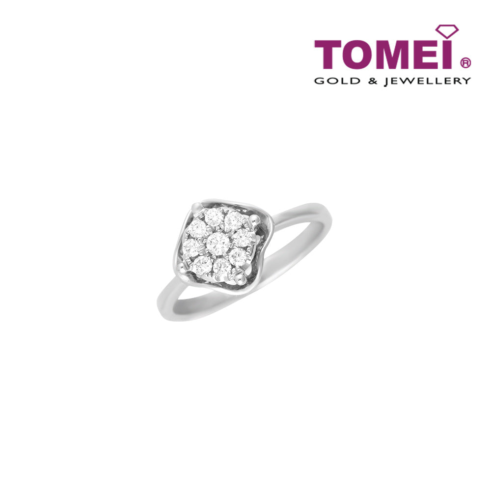 TOMEI Luxuriation in Glittering Sparks Ring, Diamond White Gold 585