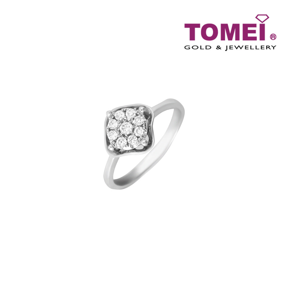 TOMEI Luxuriation in Glittering Sparks Ring, Diamond White Gold 585