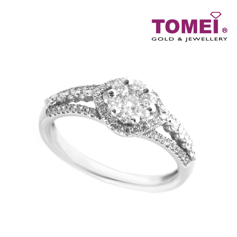 TOMEI Ring, Diamond White Gold 750 (RD10352)