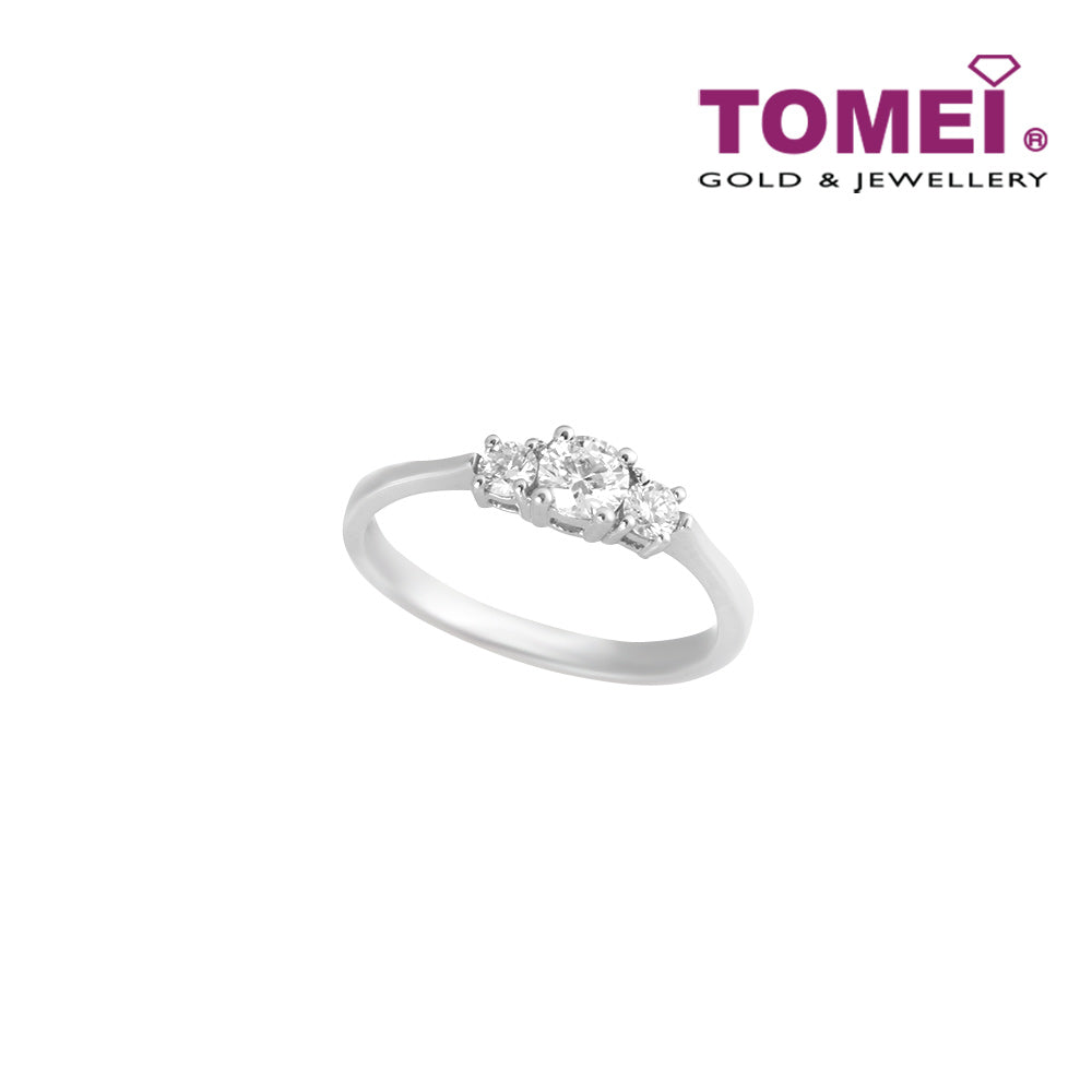 TOMEI Ring, Diamond White Gold 750 (R0314)