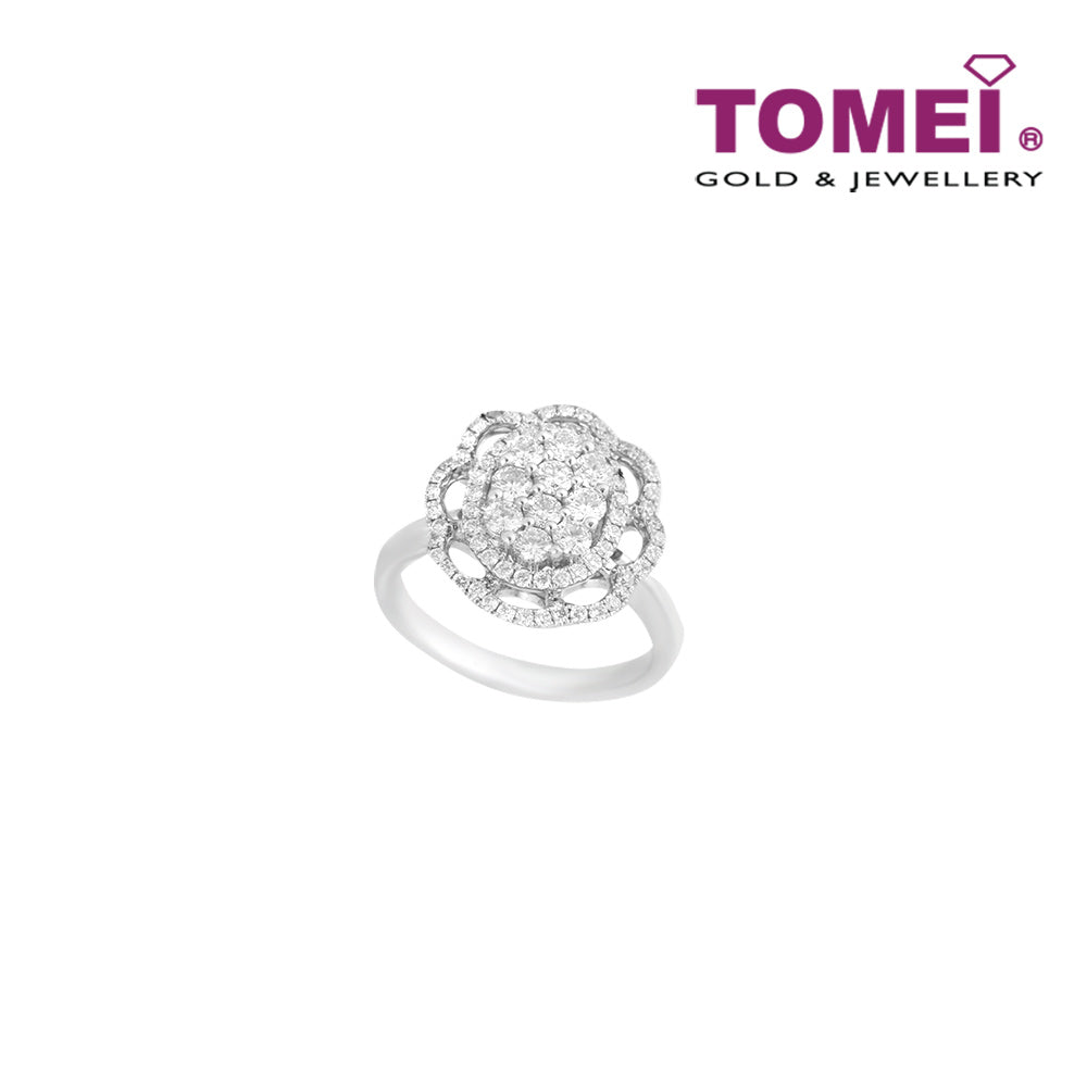 TOMEI Ring, Diamond White Gold 750 (R3613)