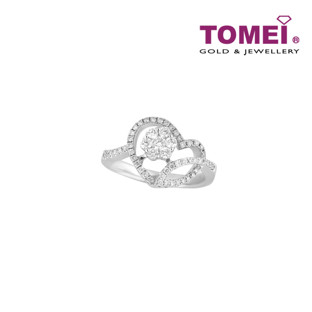 TOMEI Ring, Diamond White Gold 750 (R3975)