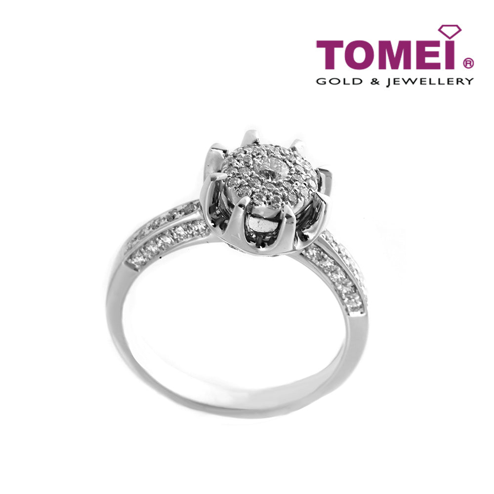 TOMEI Ring, Diamond White Gold 750 (R2384)