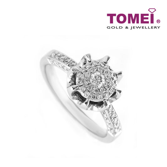 TOMEI Ring, Diamond White Gold 750 (R2384)
