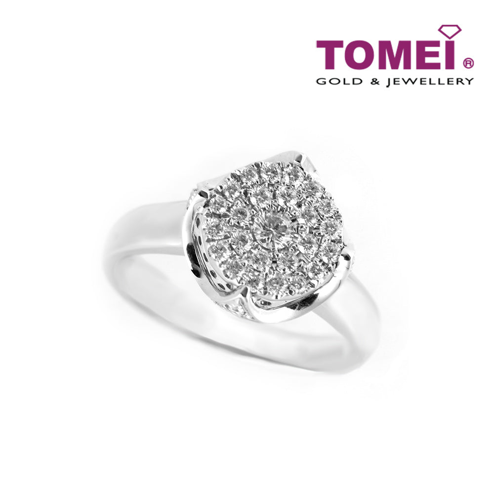 TOMEI Ring, Diamond White Gold 750 (R1981)
