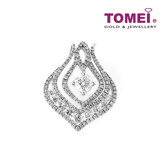 TOMEI Pendant of Ornately Splendorous Recherch??, Diamond White Gold 750 (P1878V)