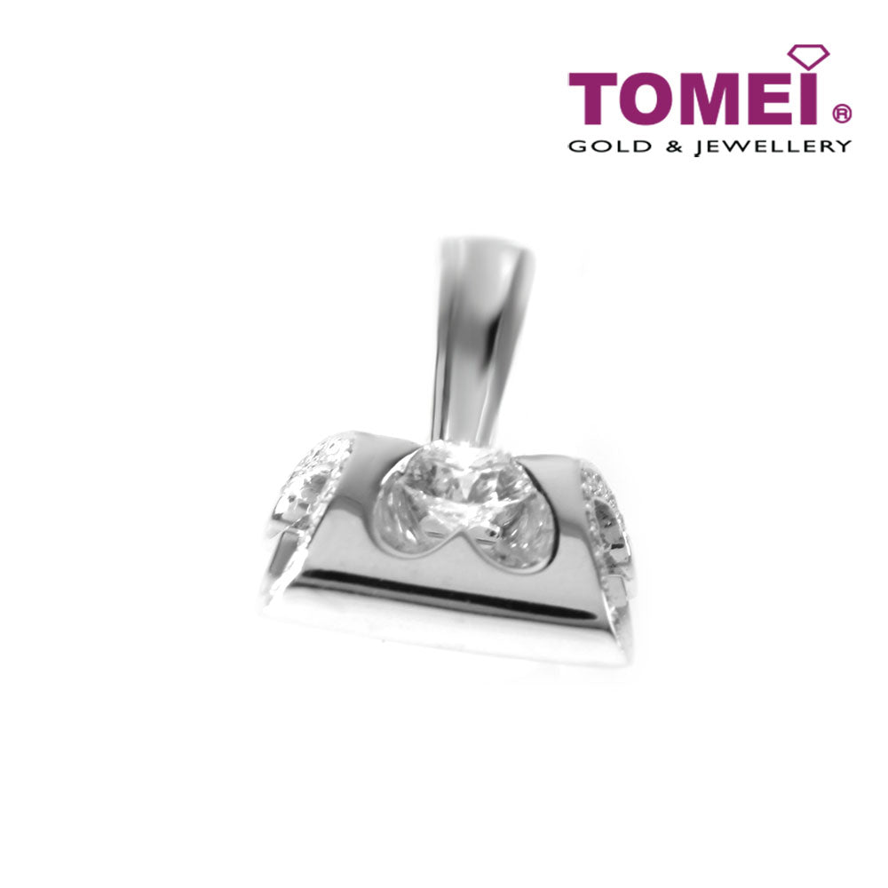 TOMEI Scintilla of Sparkling Romance Pendant, Diamond White Gold 750 (JBF-KF0707)