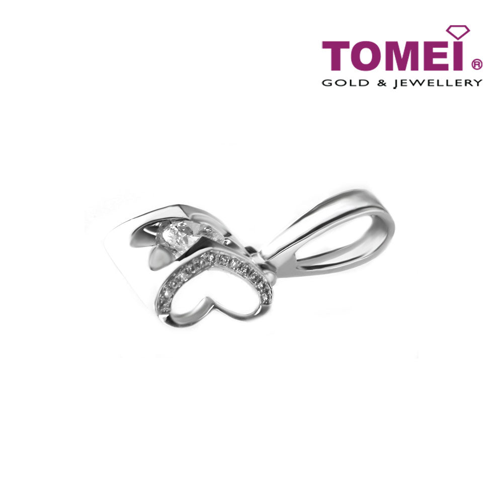 TOMEI Scintilla of Sparkling Romance Pendant, Diamond White Gold 750 (JBF-KF0707)