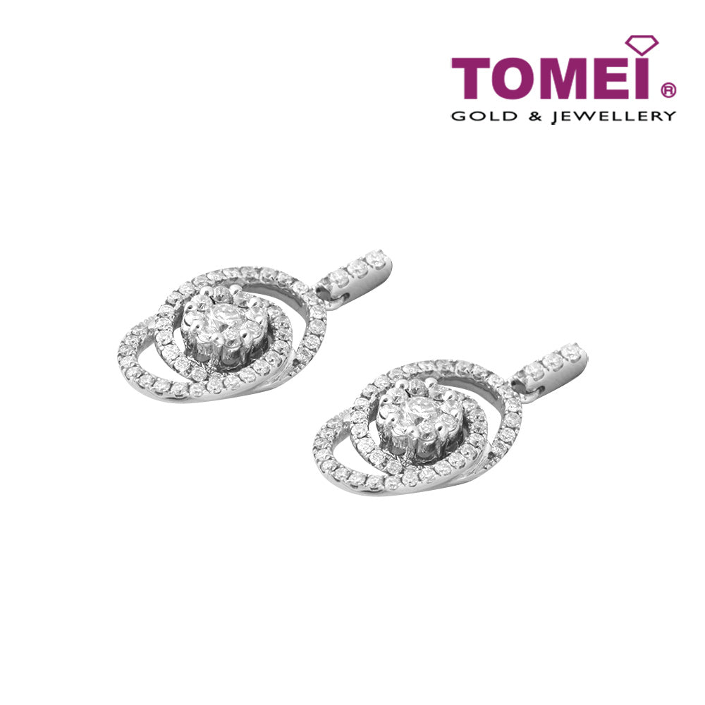 TOMEI Earrings, Diamond White Gold 750 (E976)