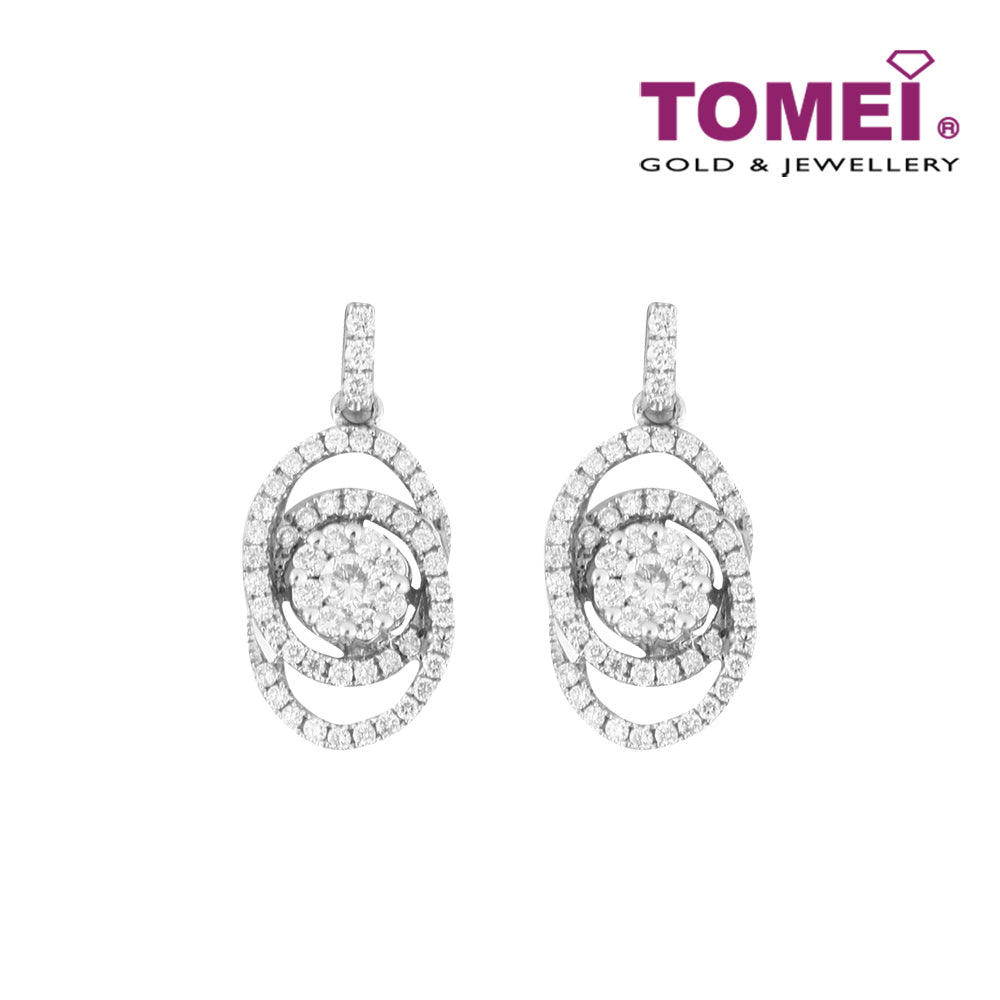 TOMEI Earrings, Diamond White Gold 750 (E976)