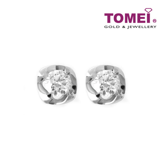 TOMEI Florentina Earrings, Diamond White Gold 750 (E1309)