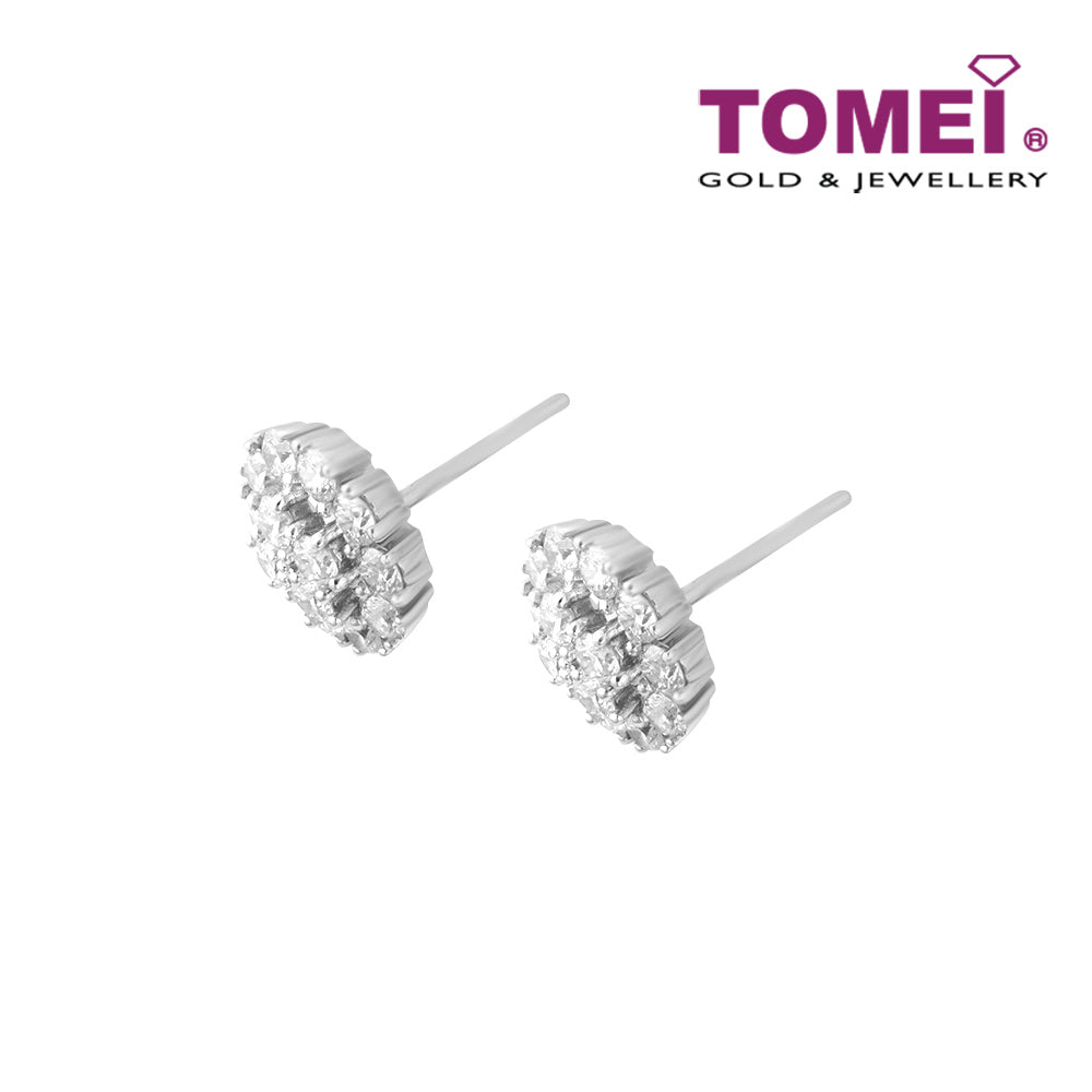 TOMEI Earrings, Diamond White Gold 750 (E1422)