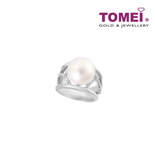 TOMEI Ring, Diamond Pearl White Gold 750 (R2444)