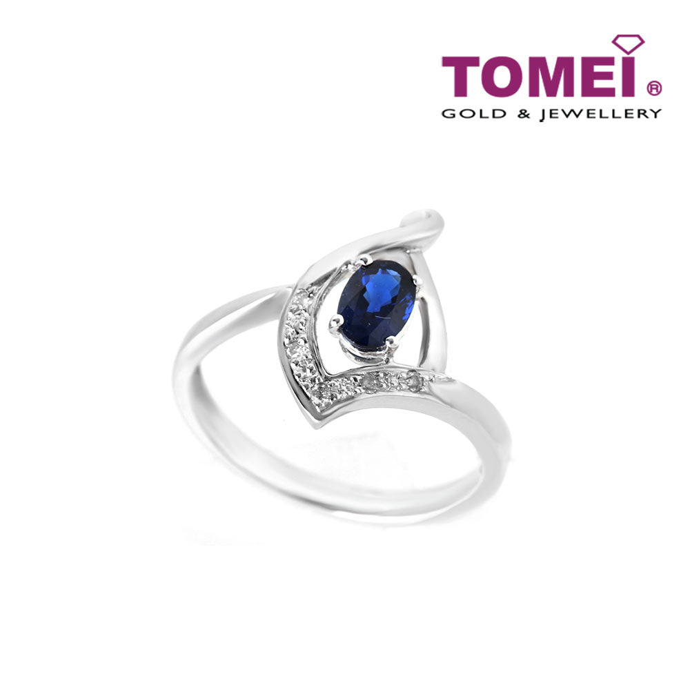 TOMEI Ring of Sapphiric Splendour, Sapphire White Gold 750 (R0647)