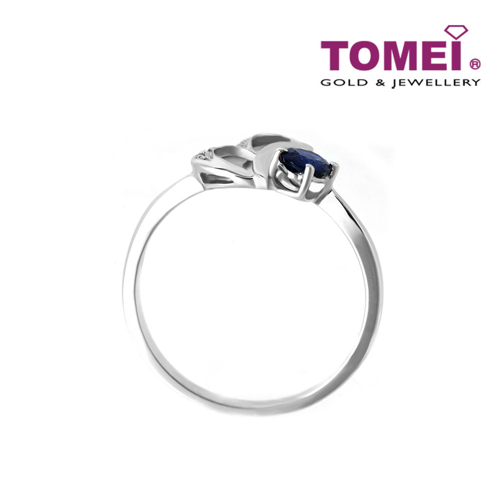 TOMEI Peace And Love Ring, Sapphire White Gold 750 (R0644)