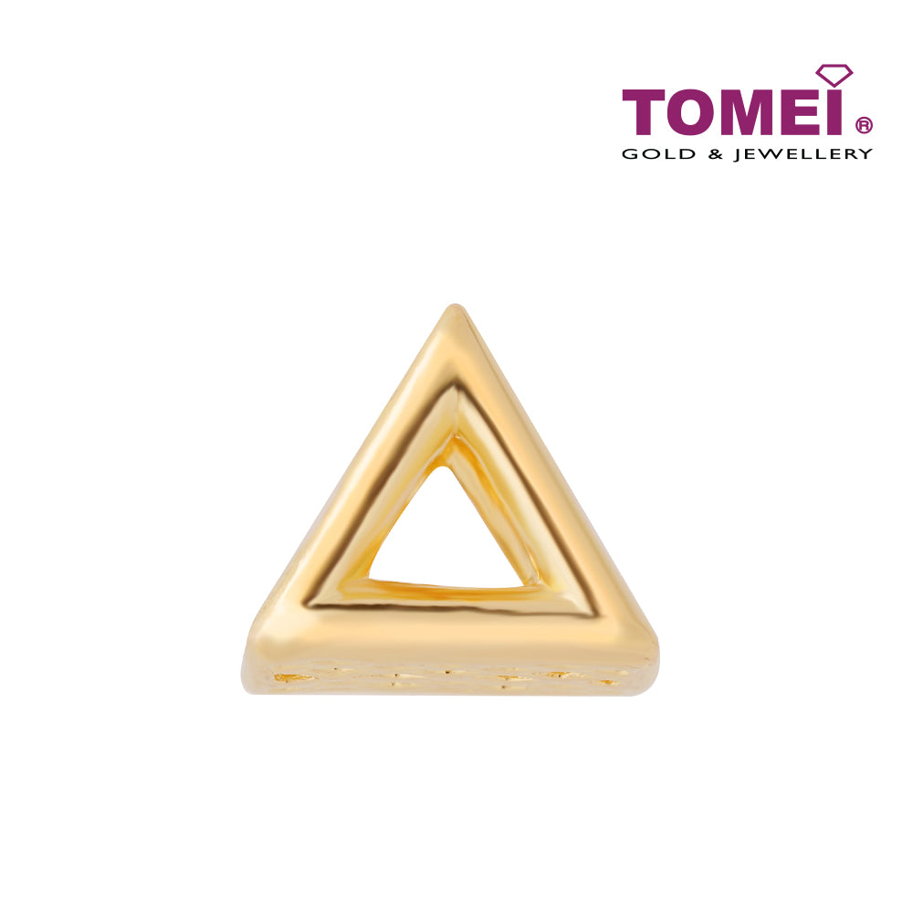 TOMEI Triangle Charm, Yellow Gold 916