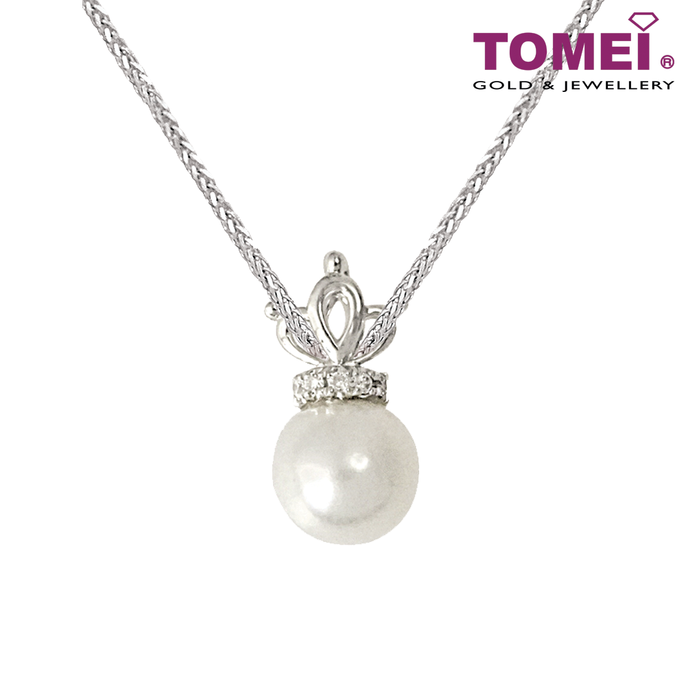 True Love Diamond Pendant | Tomei White Gold 585 (14K) (P5618)