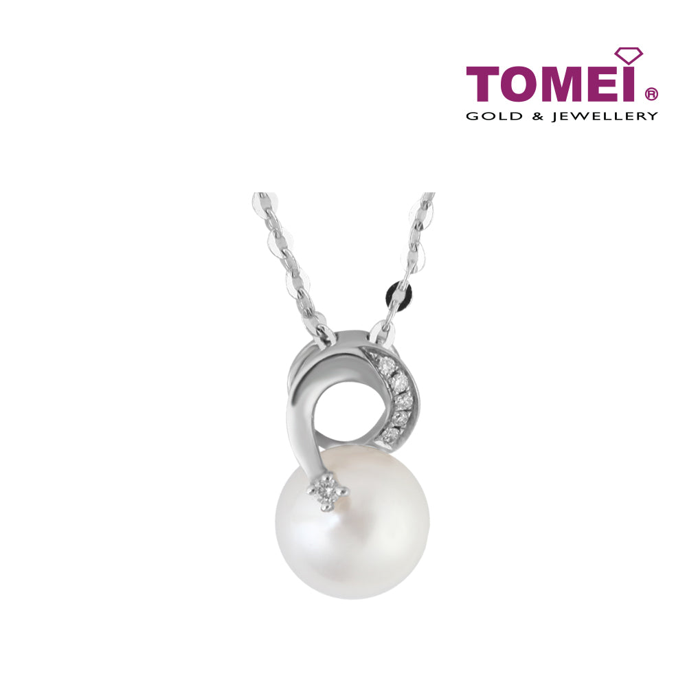 TOMEI Mesmeric Enchantment of the Seas Pendant Set, Pearl White Gold 585 (P5848)