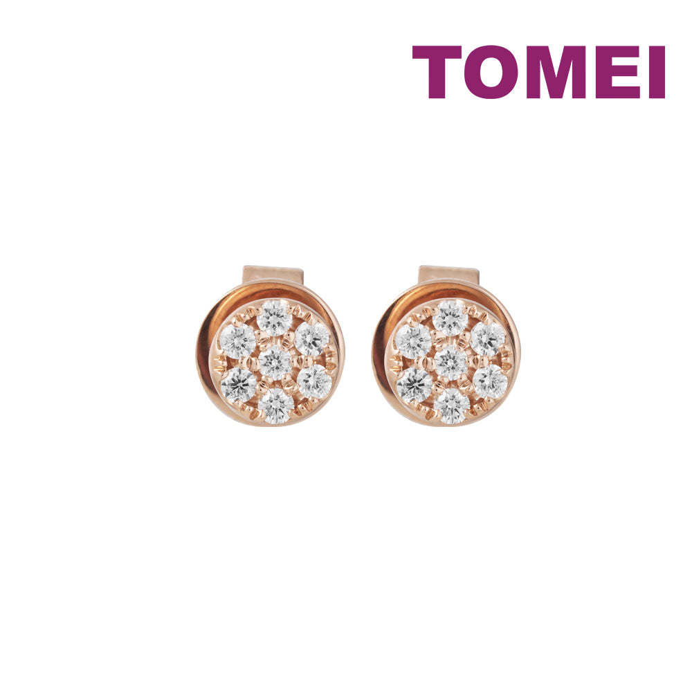 TOMEI Charlie Earrings, Rose Gold 750