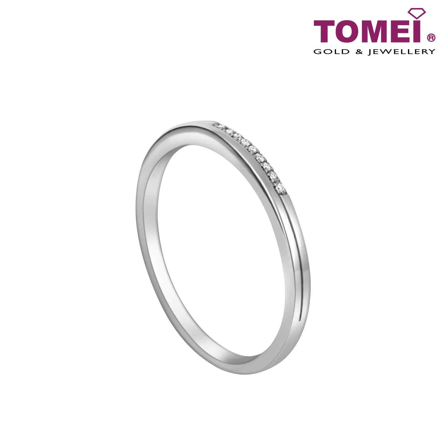 Eternal Love Couple Rings | Tomei 375 (9K) White Gold (EBK-R4429/R4430)