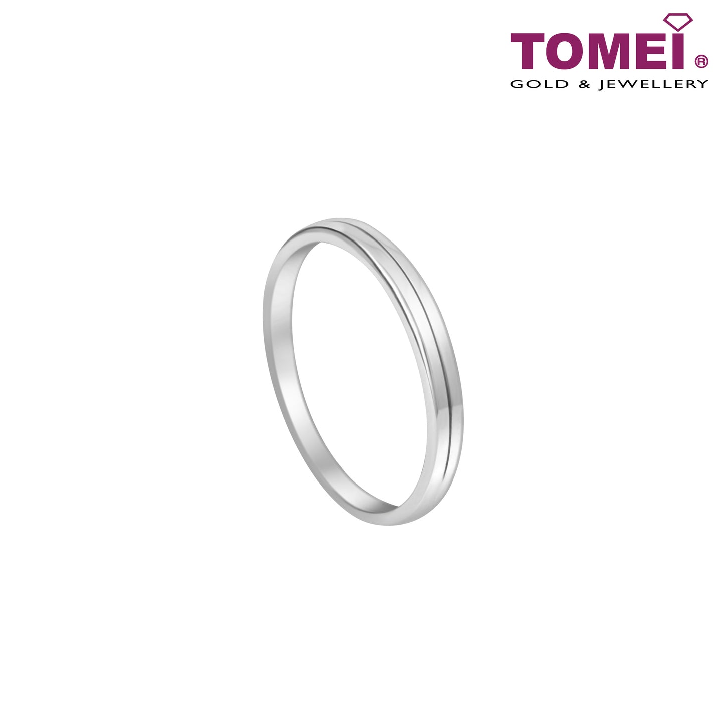 Eternal Love Couple Rings | Tomei 375 (9K) White Gold (EBK-R4429/R4430)