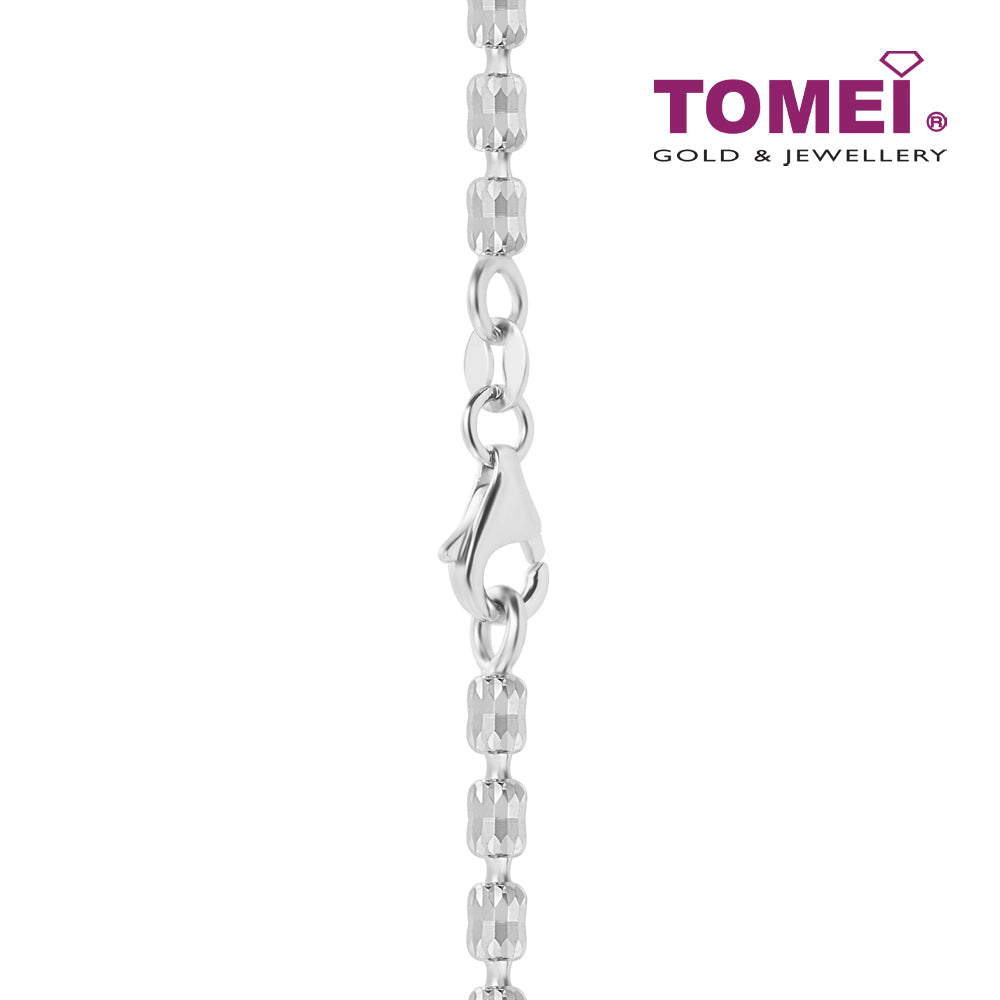 TOMEI Italia 50cm Long Necklace, Unisex White Gold 585