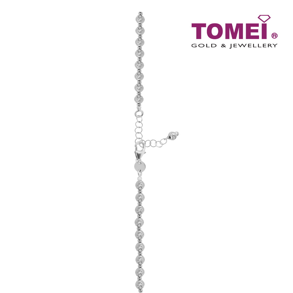 TOMEI Italia Beads Bracelet, White Gold 585