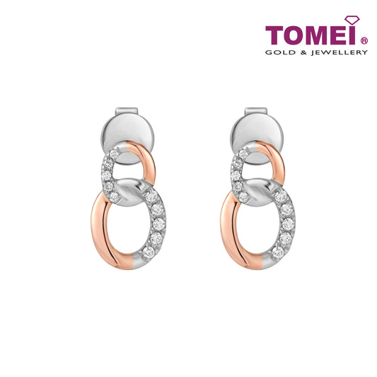 TOMEI Love Is Beautiful Collection Diamond Earrings, White? Gold 585