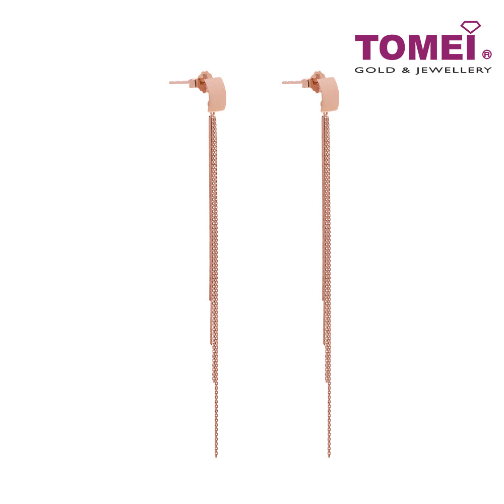 TOMEI Rouge Collection, Tassels Earrings Rose Gold 750