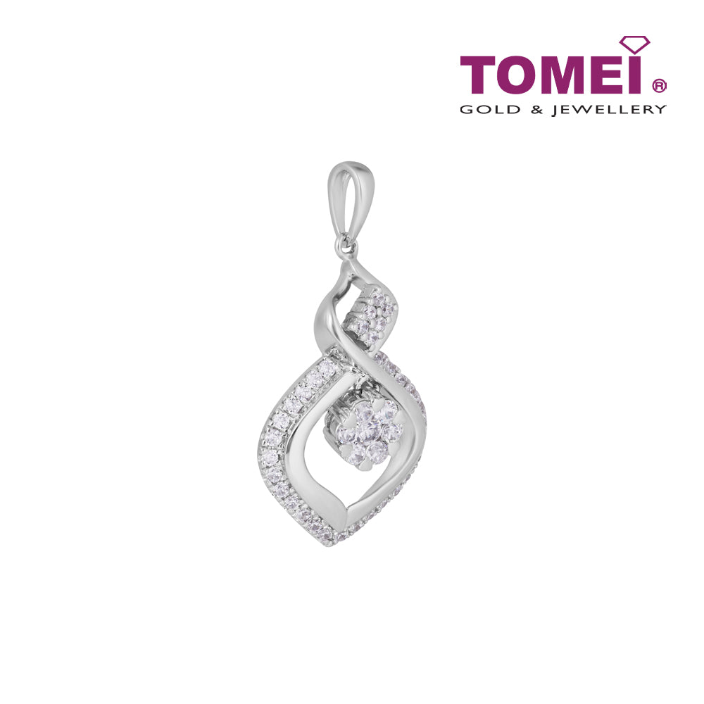 TOMEI Diamond Pendant White Gold 750