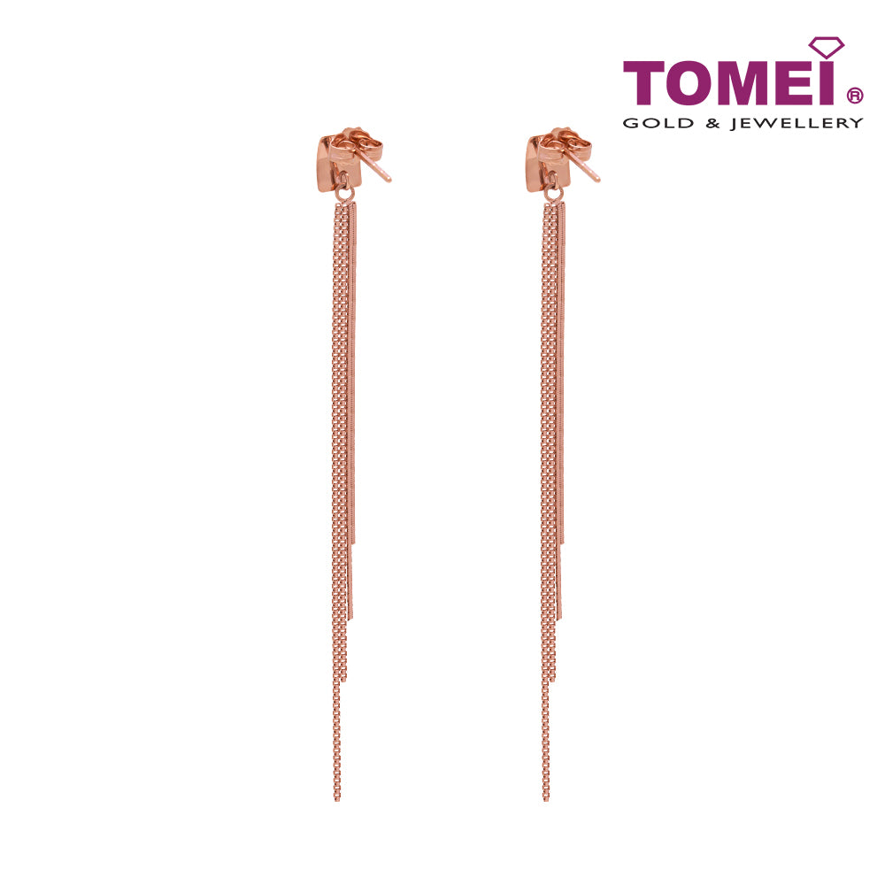 TOMEI Rouge Collection, Tassels Earrings Rose Gold 750