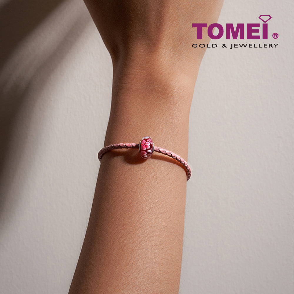 TOMEI Chomel Floriate of Energy Charm, White Gold 585