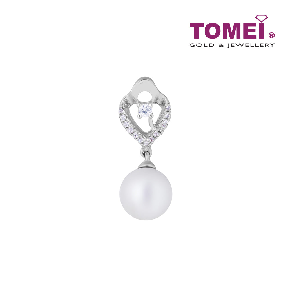 TOMEI Pearl Diamond Pendant Set White Gold 375+585