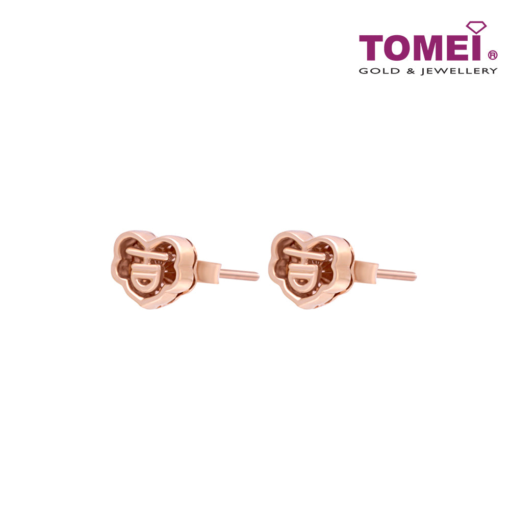 TOMEI Rouge Collection, Auspicious Cloud Earrings Rose Gold 750