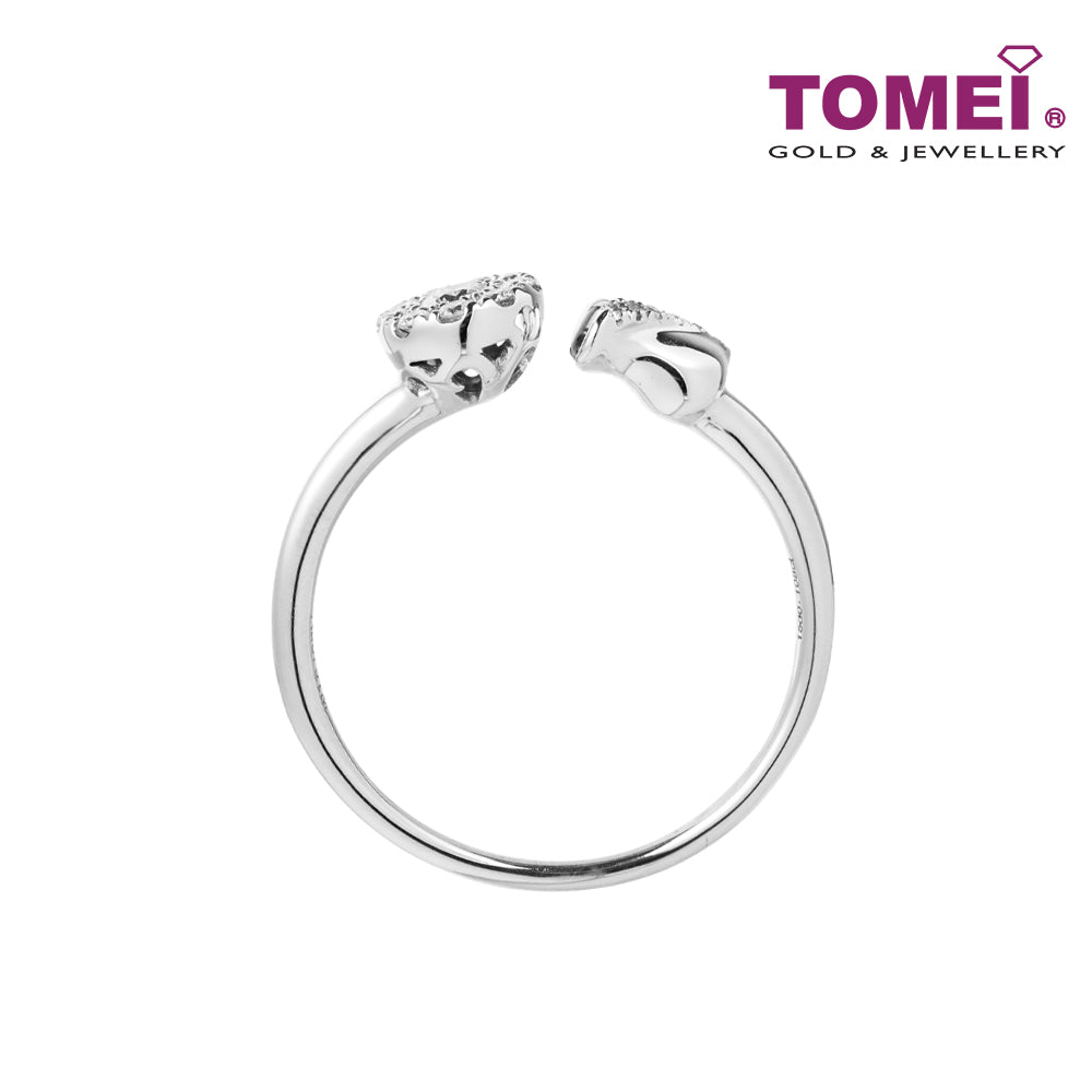 TOMEI Diamond Open Ring, White Gold