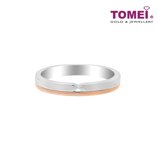 TOMEI EB Evermore Ring For Him, White+Rose Gold 750