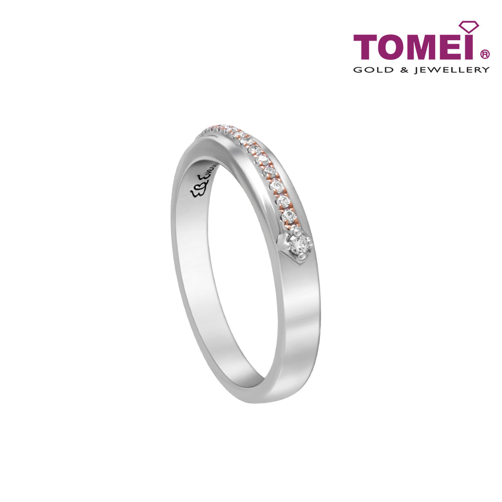 TOMEI EB Evermore Ring For Her, White+Rose Gold 750