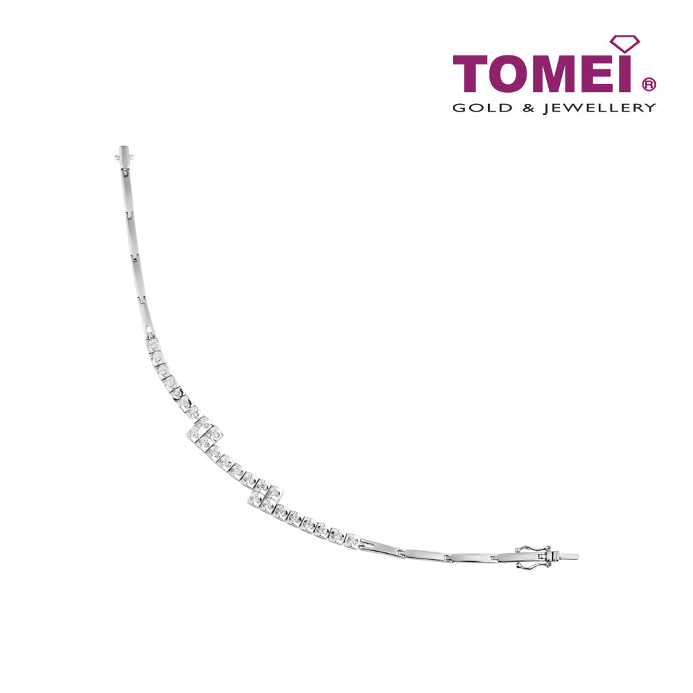 TOMEI Tower Collection, Diamond Bracelet White Gold 375