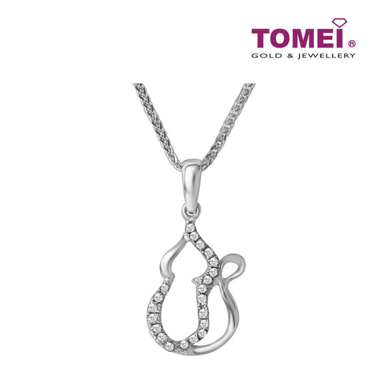 TOMEI Timeless Sparkle Diamond Necklace | White Gold 375 (9K) (P2415V)