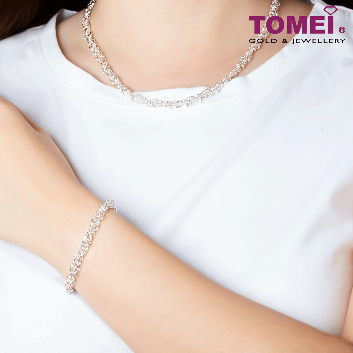 TOMEI [Online Exclusive] Frosty Faith Tri-Ring Bracelet | Tomei Sterling Silver 925 (SB87880)