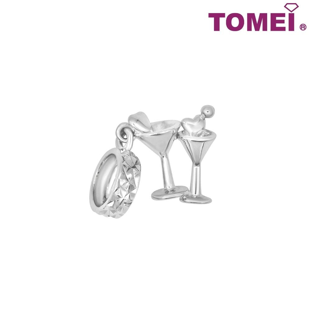 TOMEI Love Potion Cocktail Charm, White Gold 585